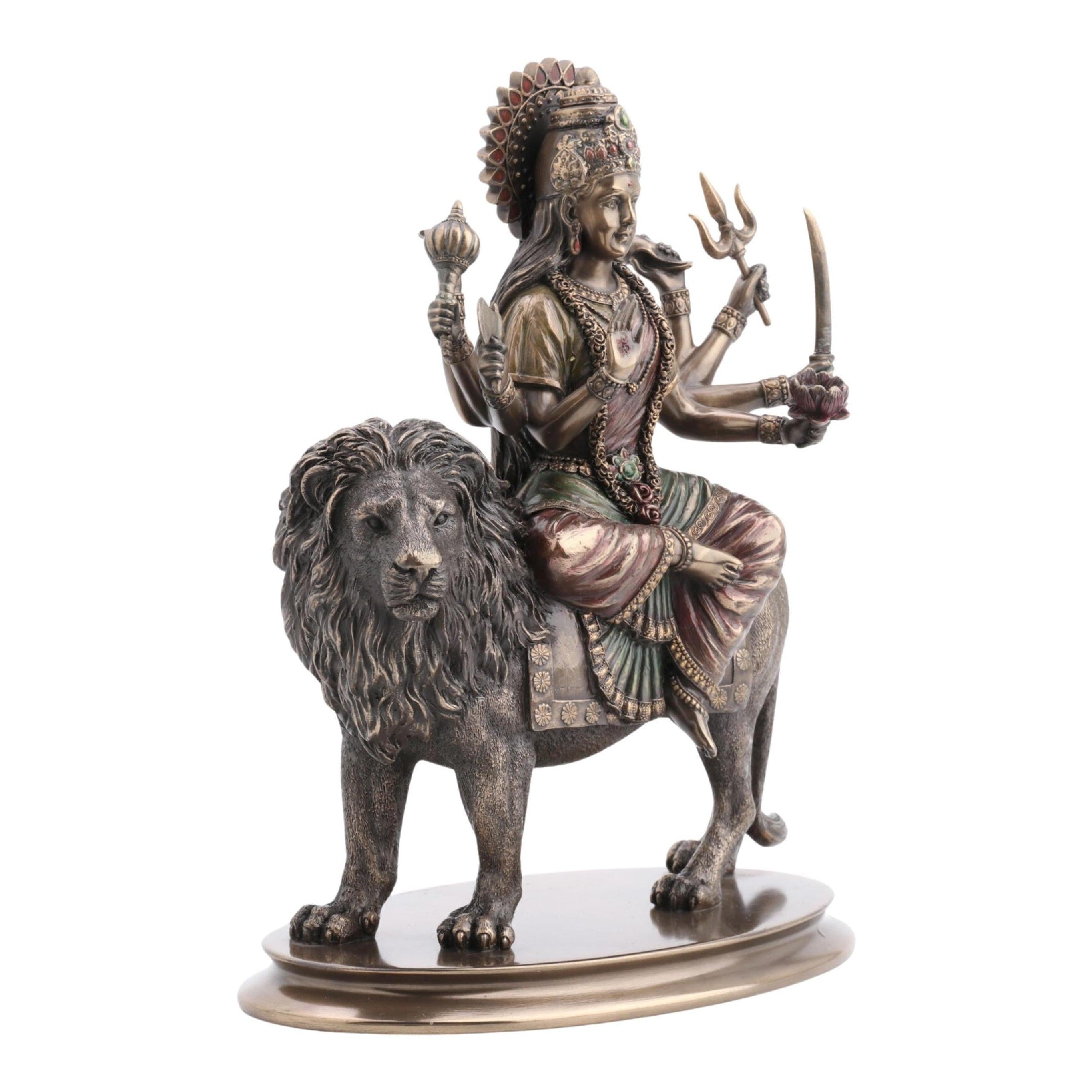 Durga Riding on Lion | Mythology & Deity Sculptures | Home Decor