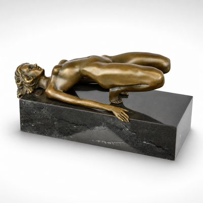Reclining Nude Female Sculpture | Handcrafted Bronze Decor