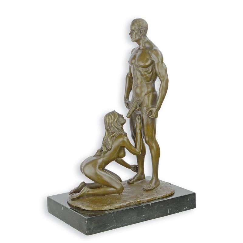 Female Giving Oral Sex Erotic Bronze Sculpture