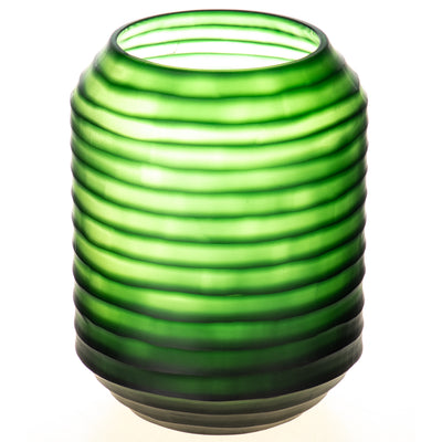Hand-cut glass vase | Handcrafted Glass Decor | Unique Home Accent
