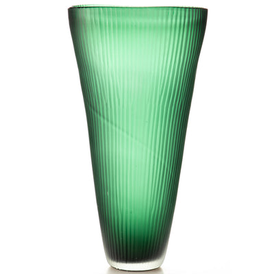 Hand-cut glass vase | Handcrafted Glass Decor | Unique Home Accent