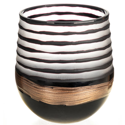 Hand-cut glass vase | Handcrafted Glass Decor | Unique Home Accent