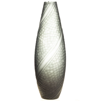 Hand-cut glass vase | Handcrafted Glass Decor | Unique Home Accent