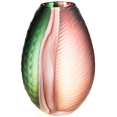 Hand-cut glass vase | Handcrafted Glass Decor | Unique Home Accent