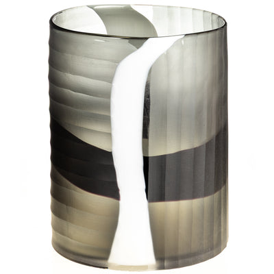 Hand-cut glass vase | Handcrafted Glass Decor | Unique Home Accent