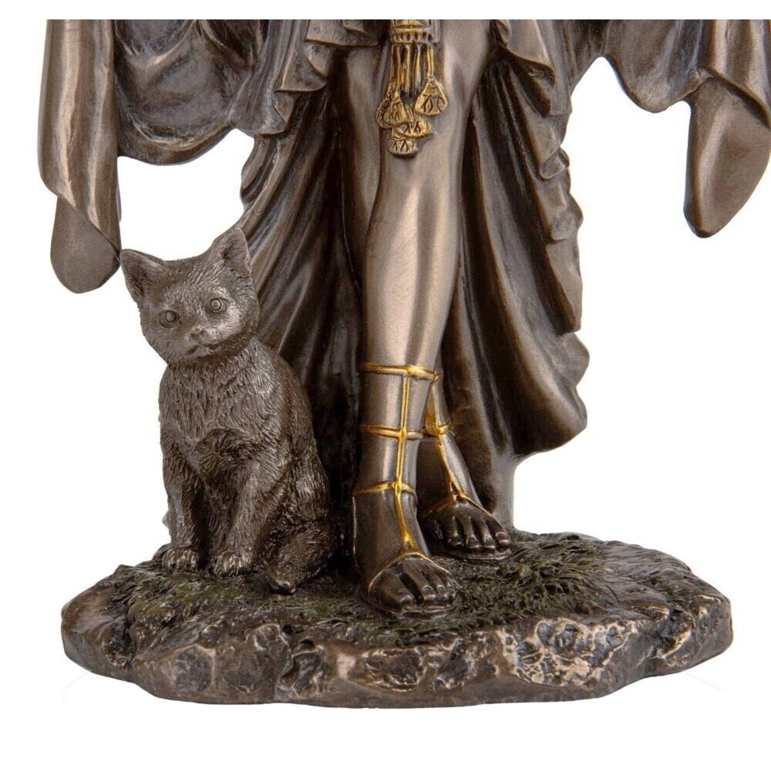 Egyptian Bastet with Ankh Cat | Animal Sculptures | Home Decor