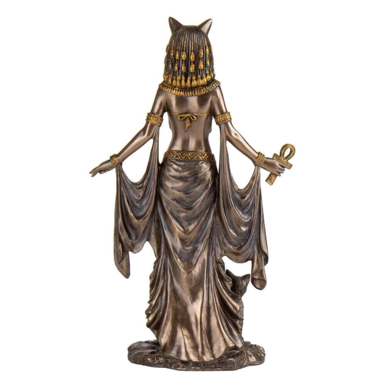 Egyptian Bastet with Ankh Cat | Animal Sculptures | Home Decor