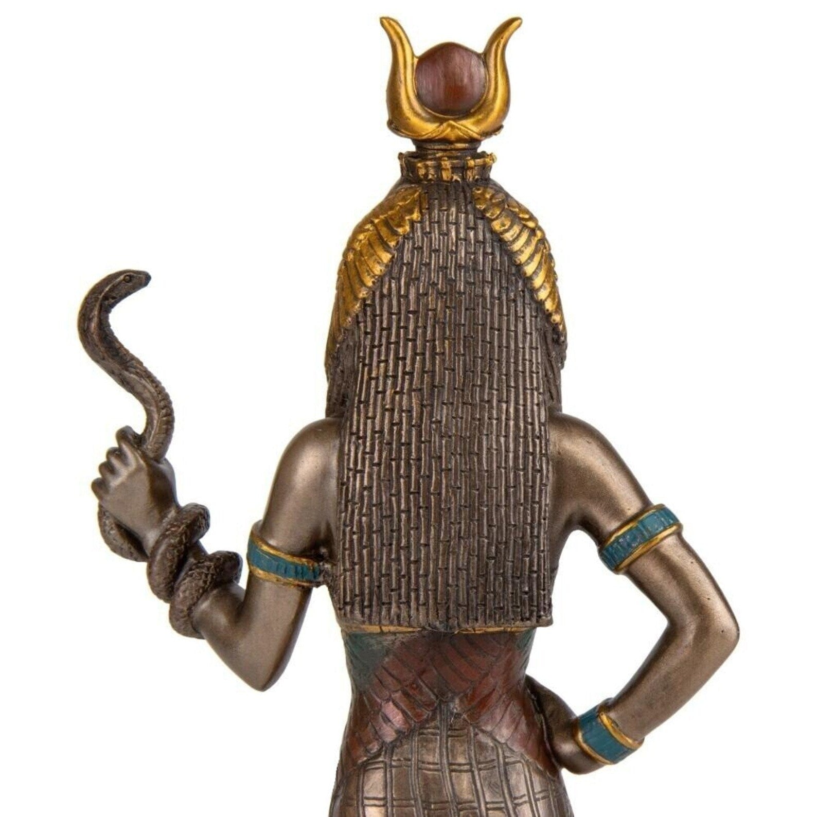 Egyptian Goddess Hathor Holding Snake | Mythology & Deity Sculptures