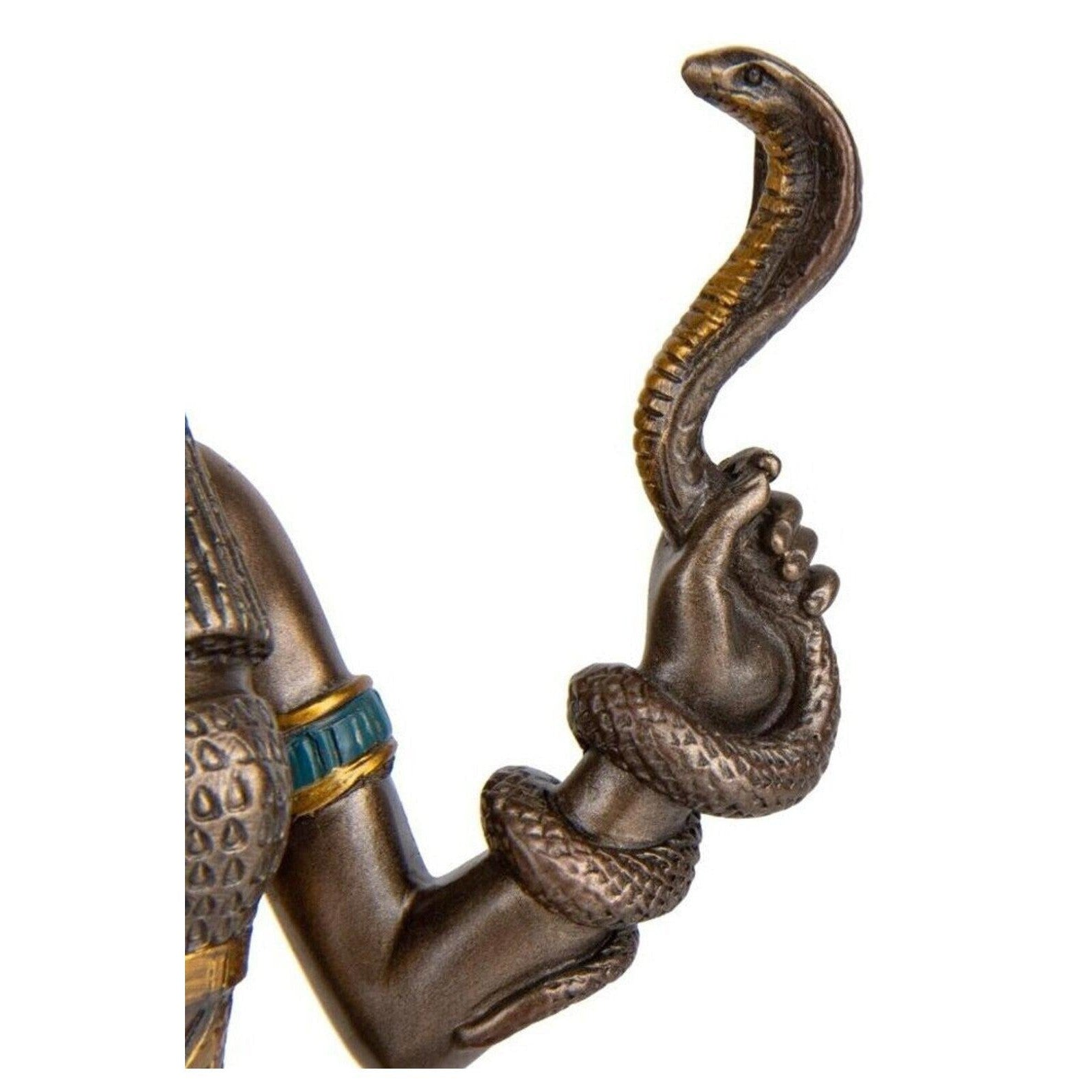 Egyptian Goddess Hathor Holding Snake | Mythology & Deity Sculptures