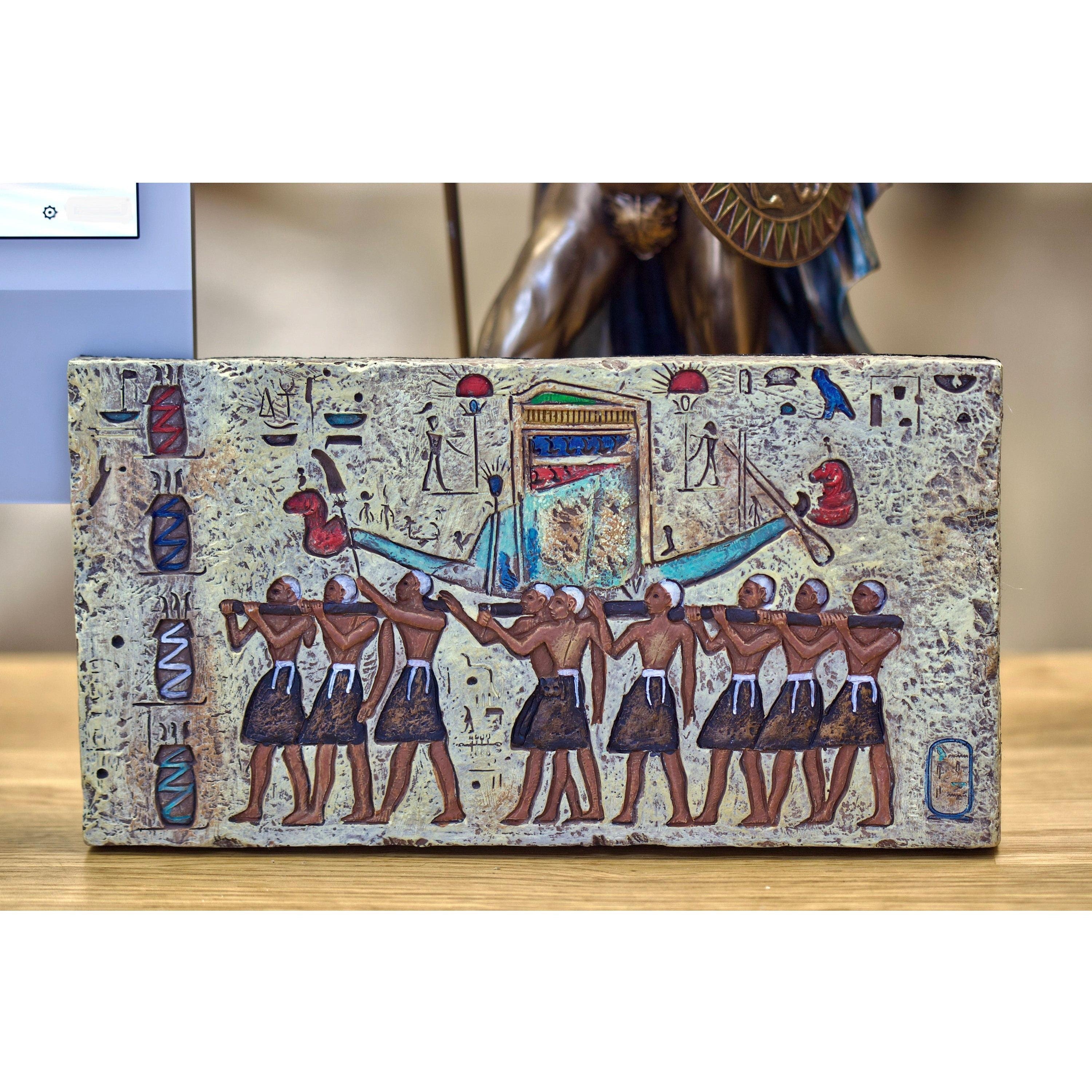 Egyptian Hieroglyphs Carved Stone | Curios & Collectibles