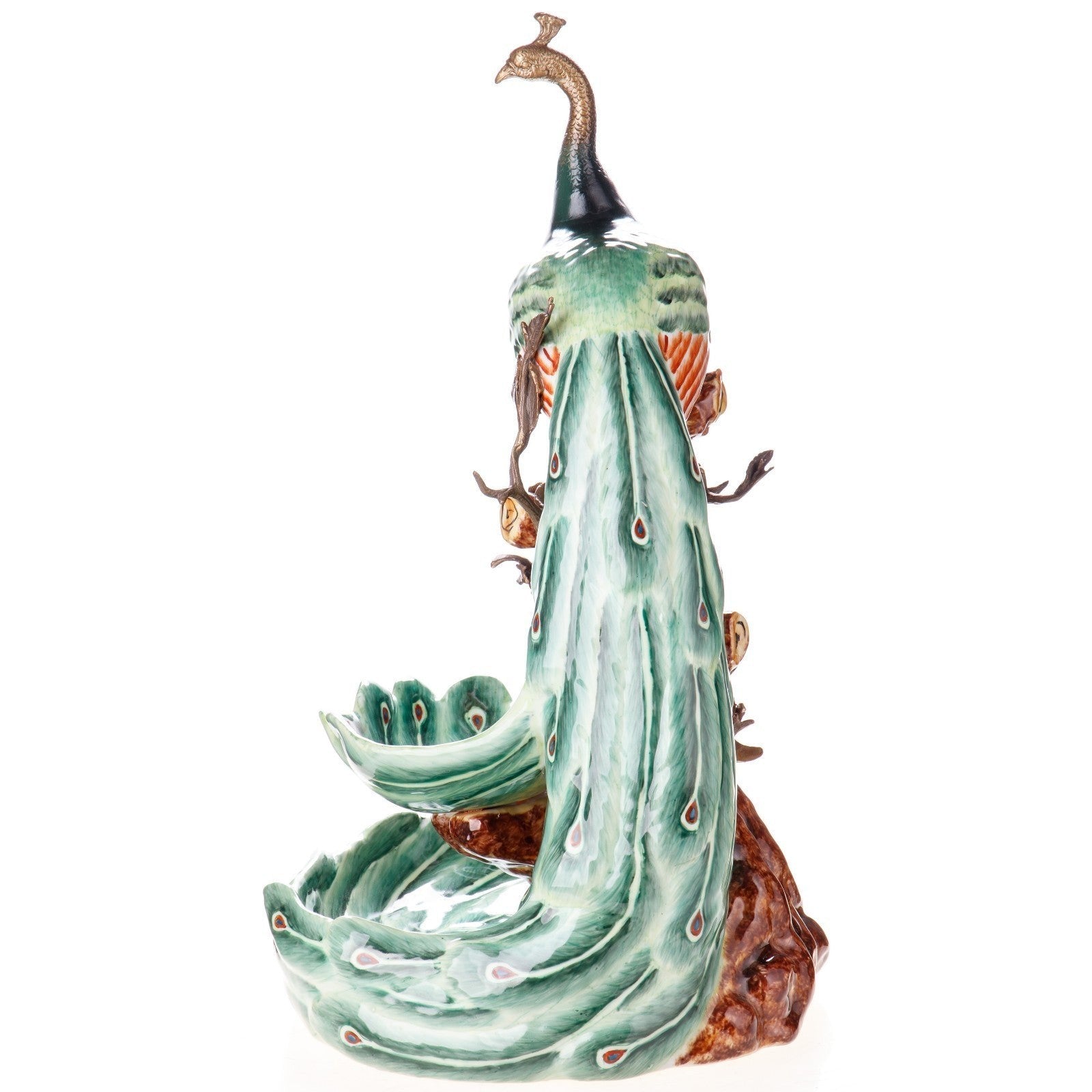 Elegant Porcelain Peacock Decorative Bowl | Vases & Bowls