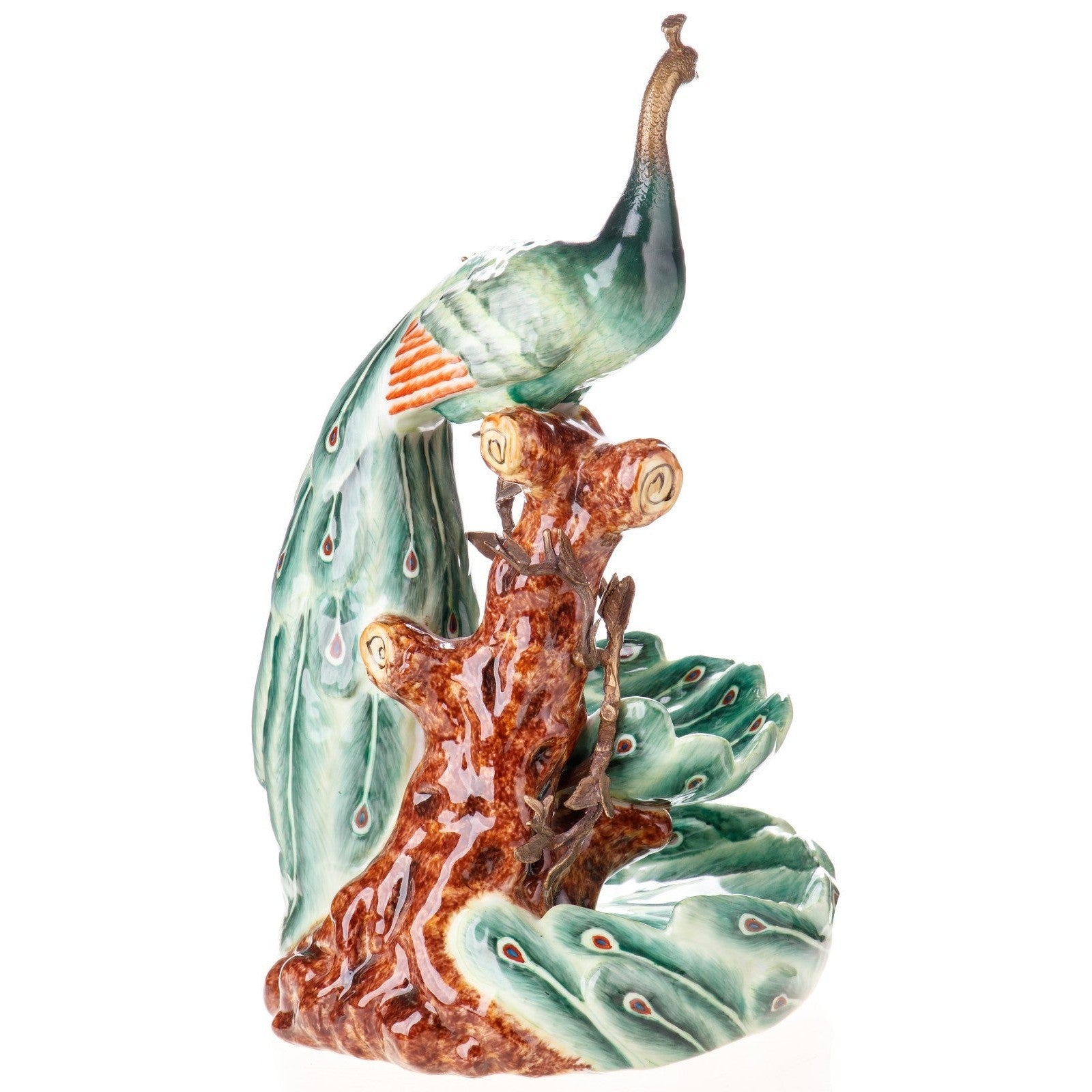 Elegant Porcelain Peacock Decorative Bowl | Vases & Bowls