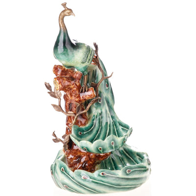 Elegant Porcelain Peacock Decorative Bowl | Vases & Bowls