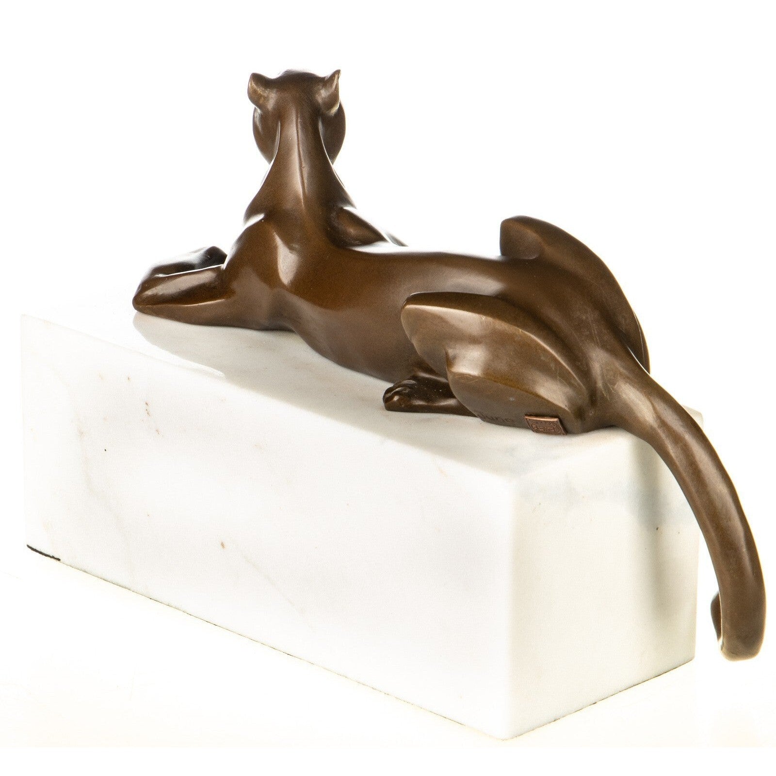 Elegant Bronze Panther Sculpture | Modern Animal Decor | Gift Idea