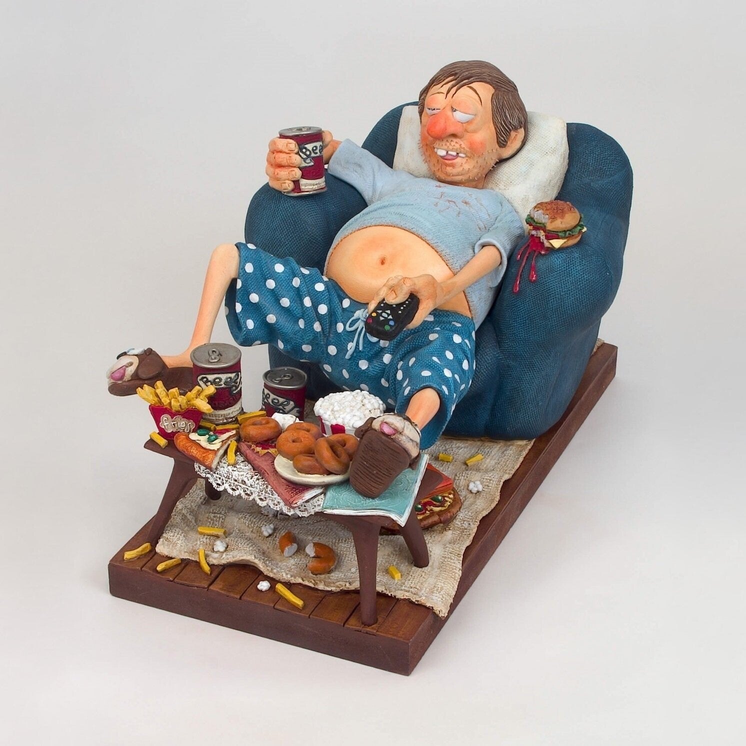 FO85506 Guilermo Forchino Large The Coach Potato Figurine. Original