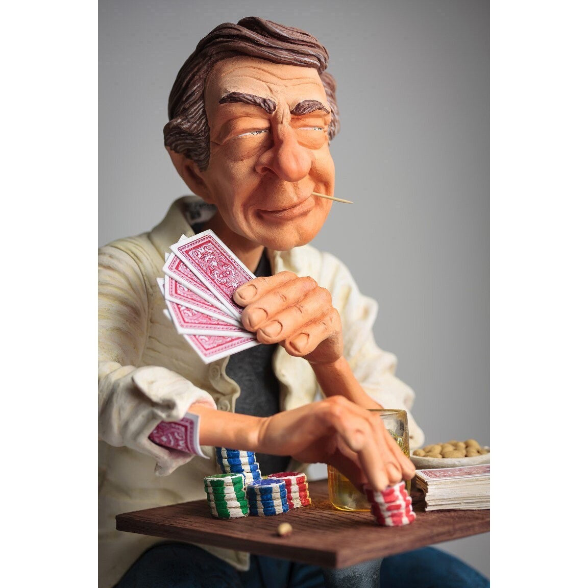 FO85545, The Poker Player Figurine | Figurines & Statues