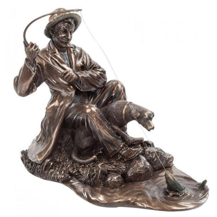 Fisherman and dog | Animal Sculptures | Home Decor | Handcrafted