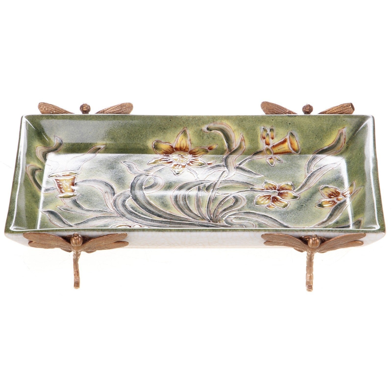 Floral Embossed Porcelain Tray | Vases & Bowls | Home Decor