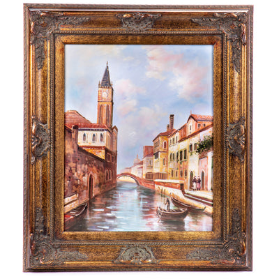 Oil painting with frame "Venice" | Handcrafted Wall Decor