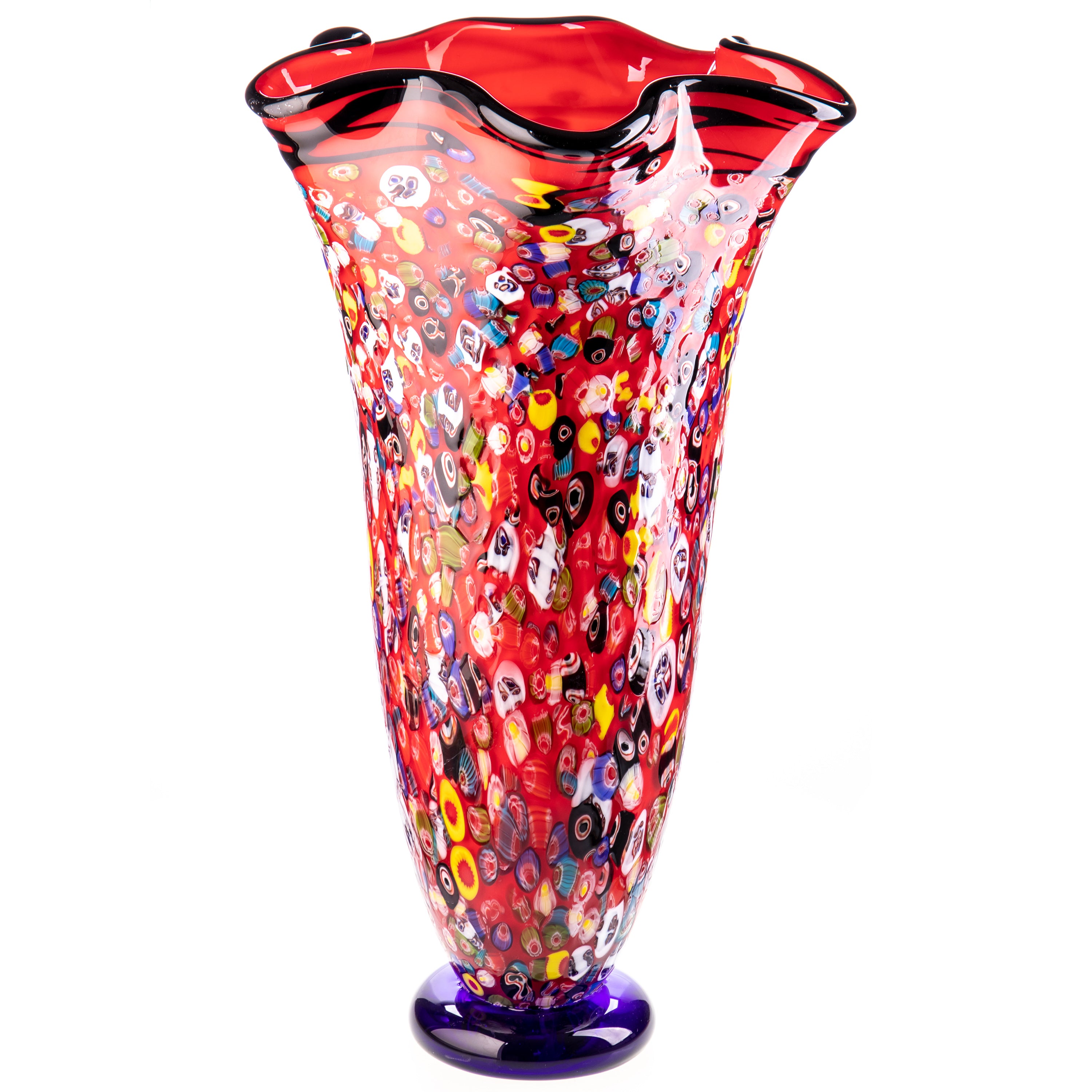 Murano Style Glass Vase – Large Decorative Art Glass – view 1