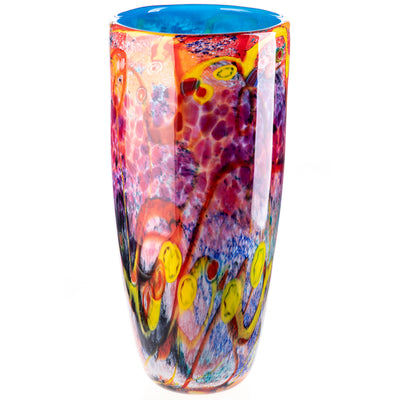 Murano Style Glass Vase – Tall Decorative Art Glass