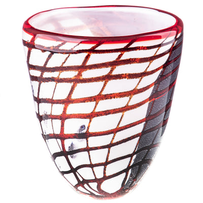 Murano style glass vase | Handcrafted Glass Decor | Unique Home Accent