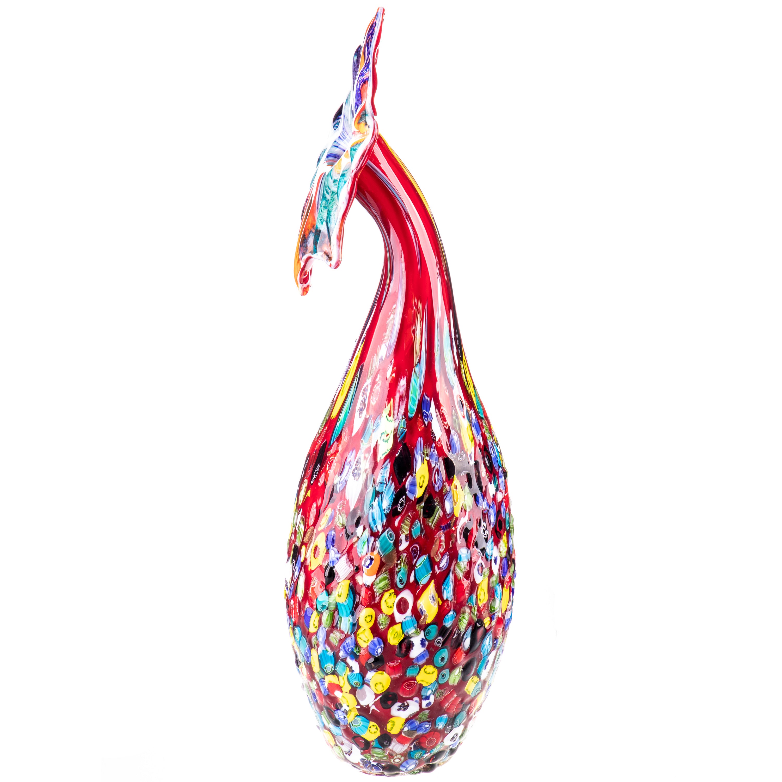 Murano Style Glass Vase – Slim Tall Art Glass