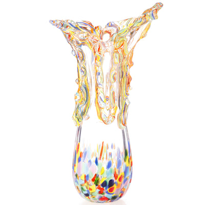 Murano Style Glass Vase – Large Sculptural Art Glass