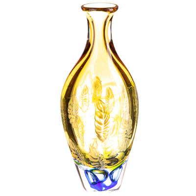 Murano style glass vase | Handcrafted Glass Decor | Unique Home Accent