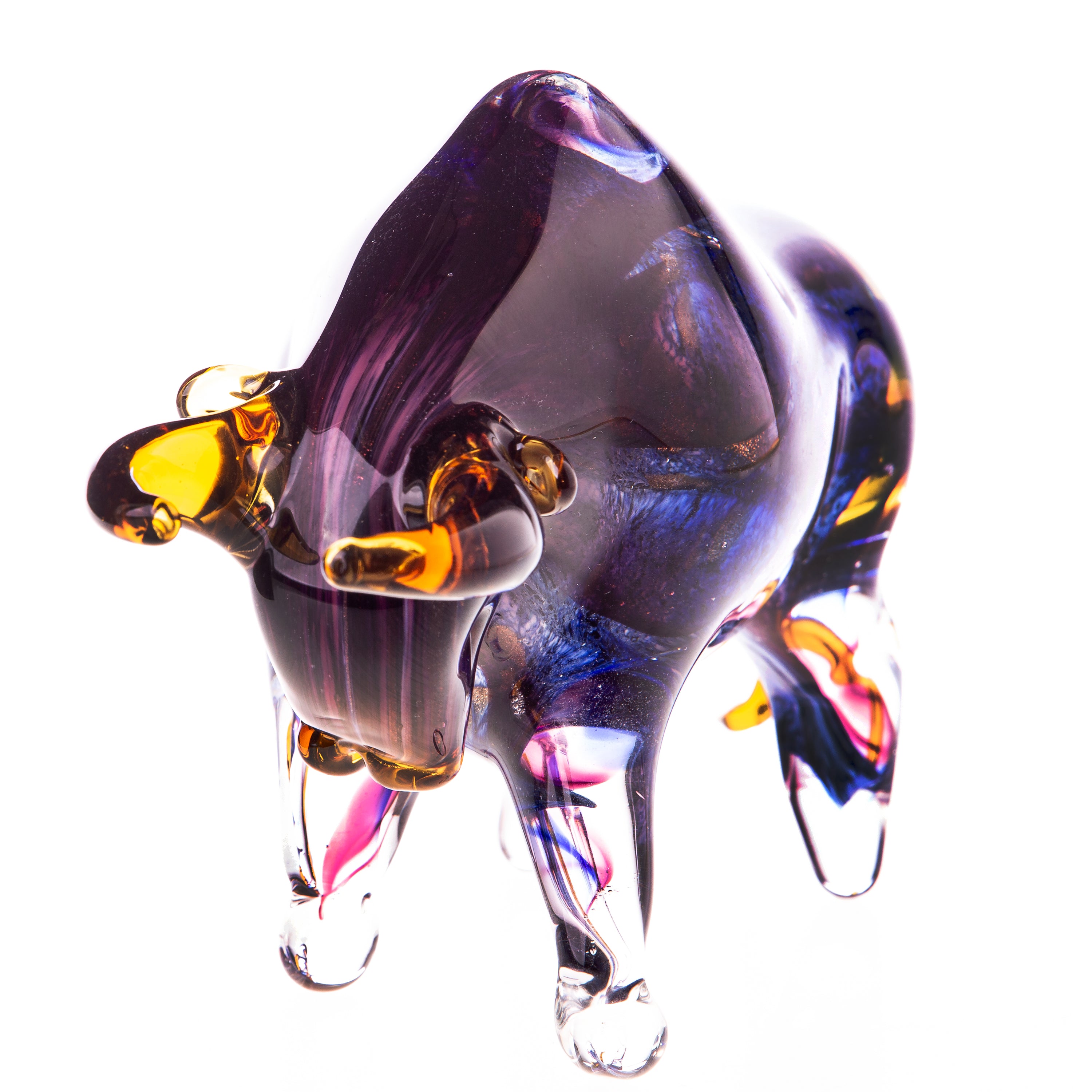 Murano Style Glass Bull Figurine (Style B)