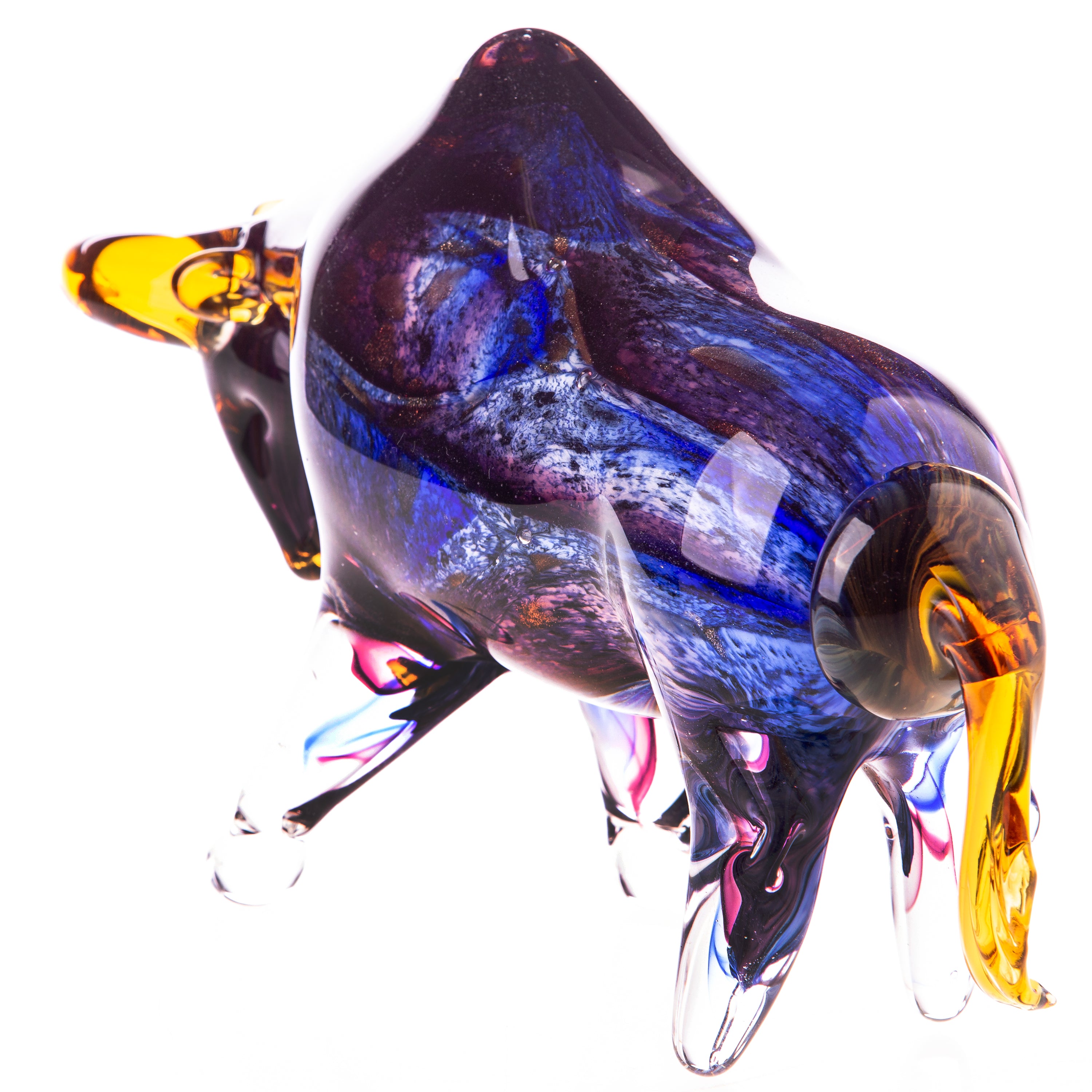 Murano Style Glass Bull Figurine (Style B)