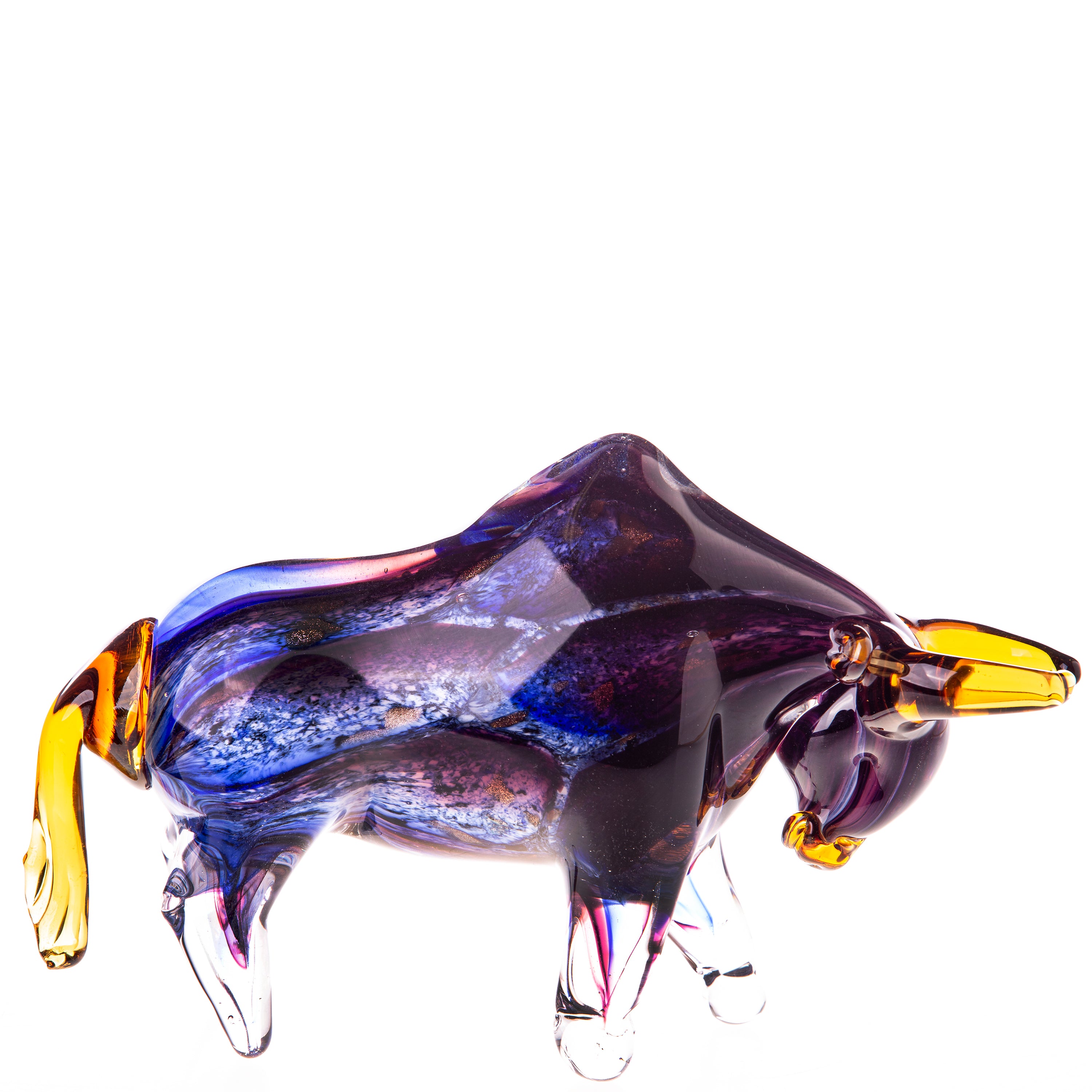 Murano Style Glass Bull Figurine (Style B)