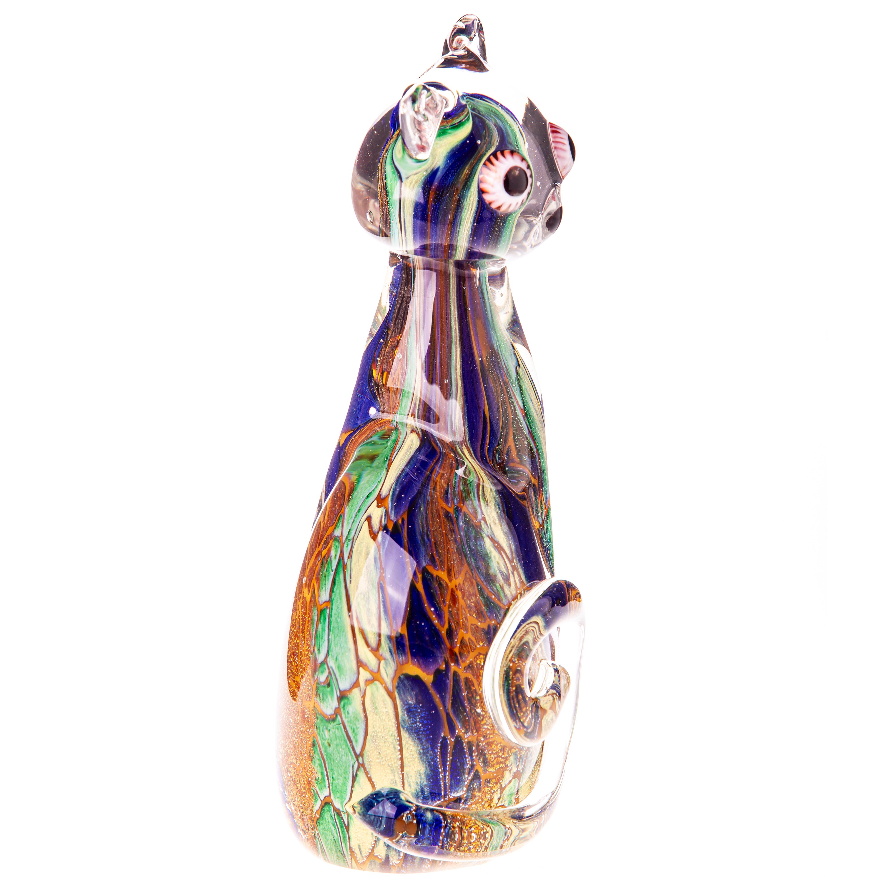 Murano Style Glass Cat Figurine