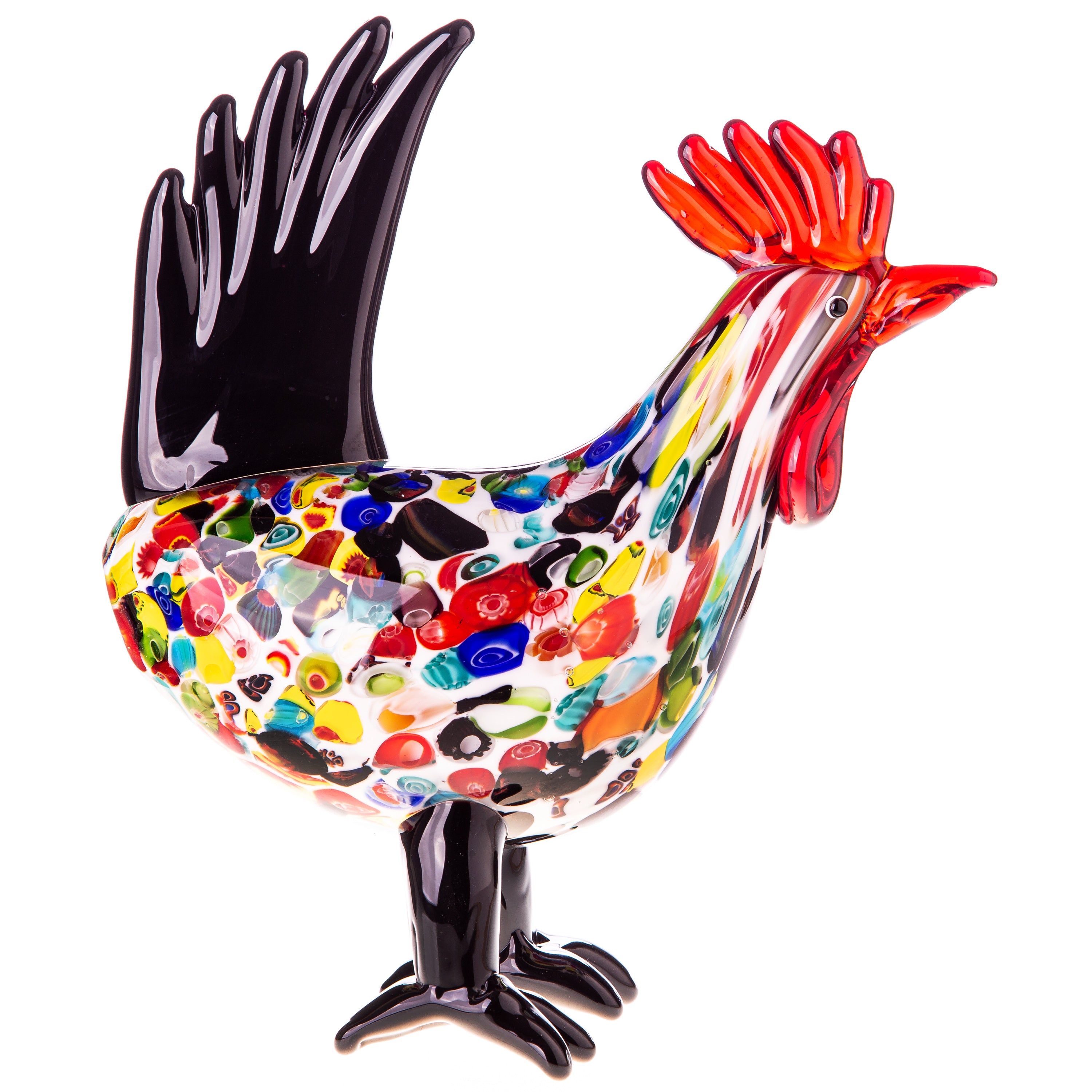 Murano Style Glass Hen Figurine