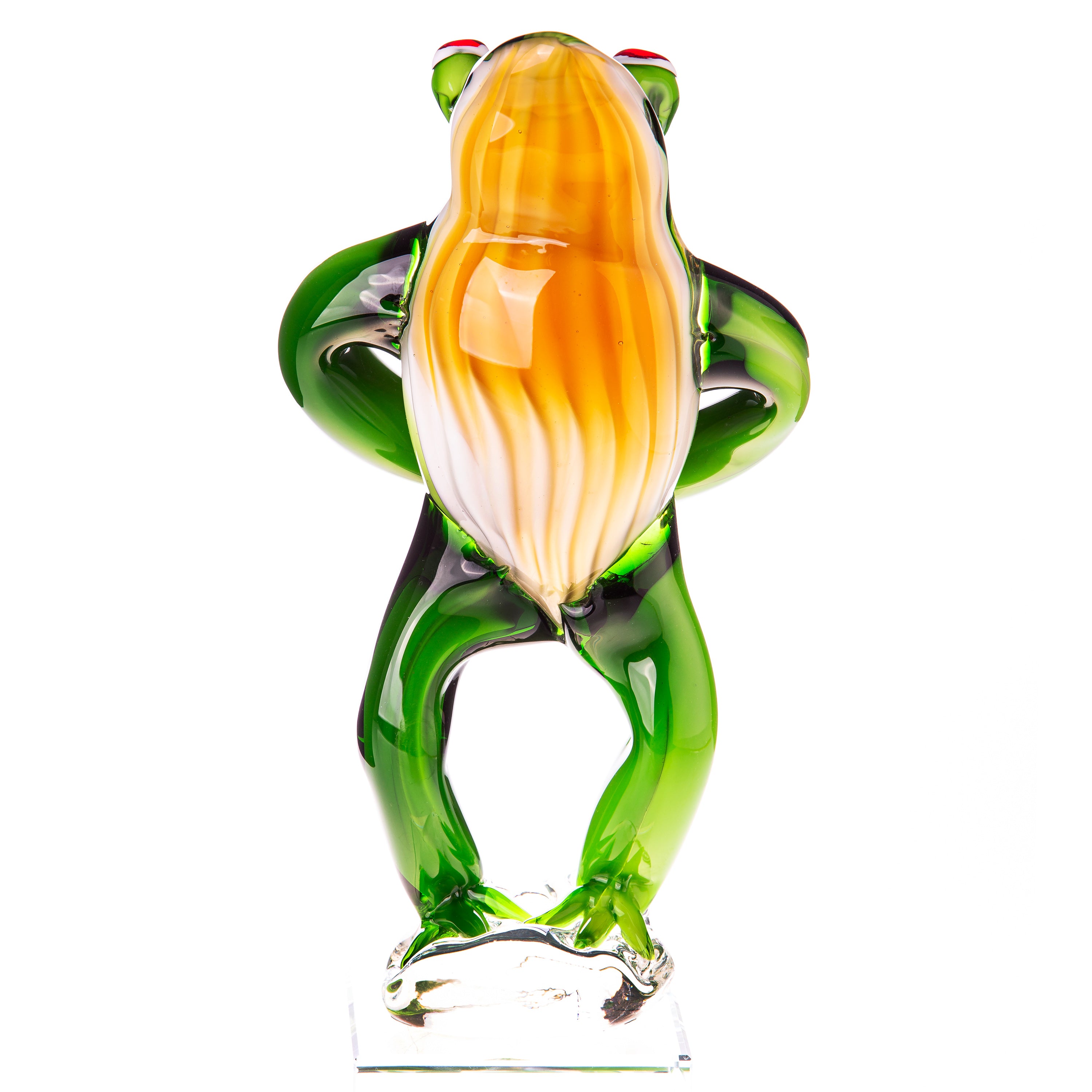Murano Style Glass Frog Figurine – Tall
