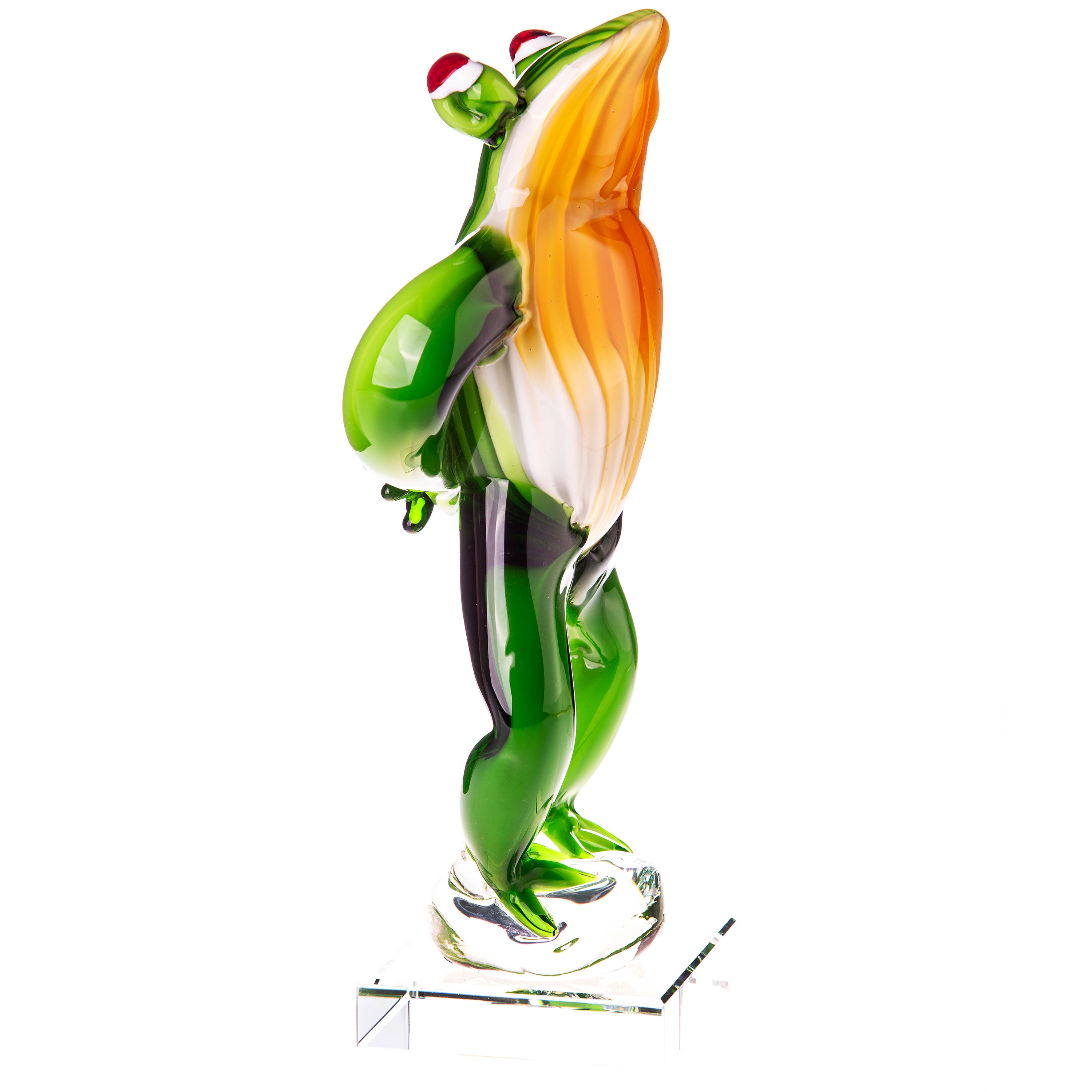 Murano Style Glass Frog Figurine – Tall
