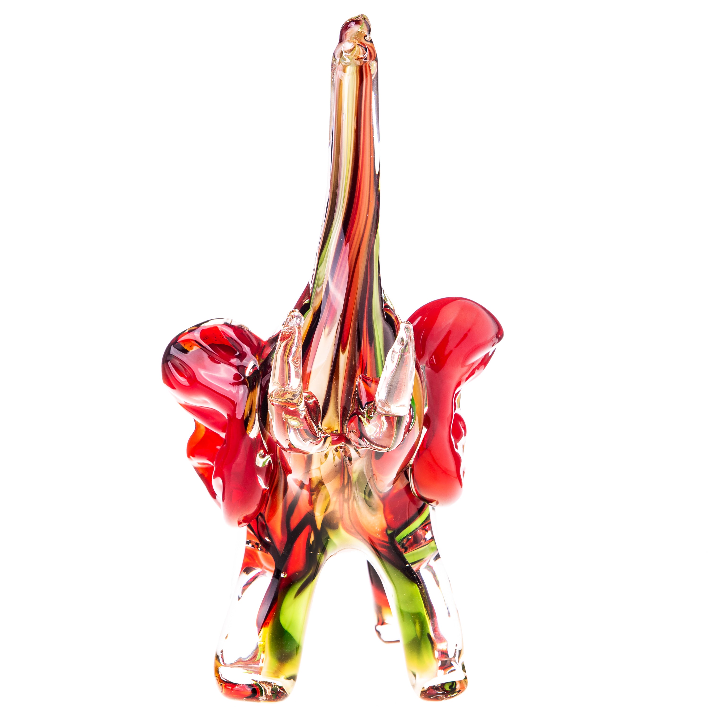 Murano Style Glass Elephant Sculpture