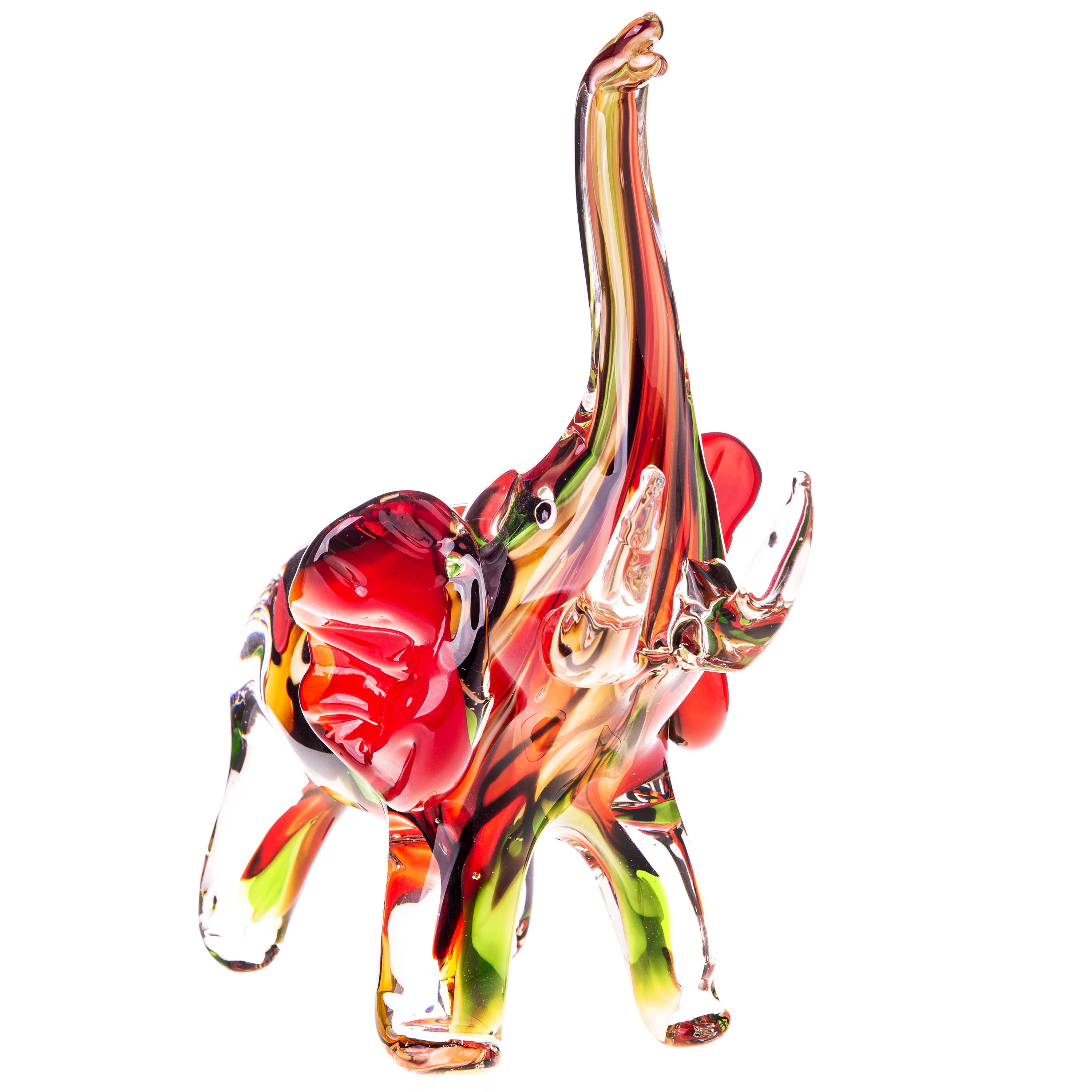 Murano Style Glass Elephant Sculpture