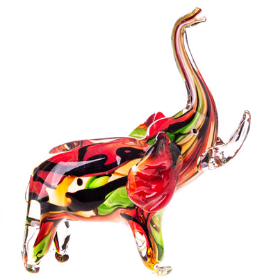 Murano Style Glass Elephant Sculpture