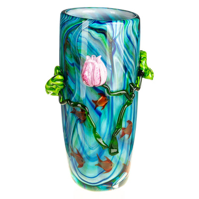 Murano Style Glass Vase – 34 × 18 cm