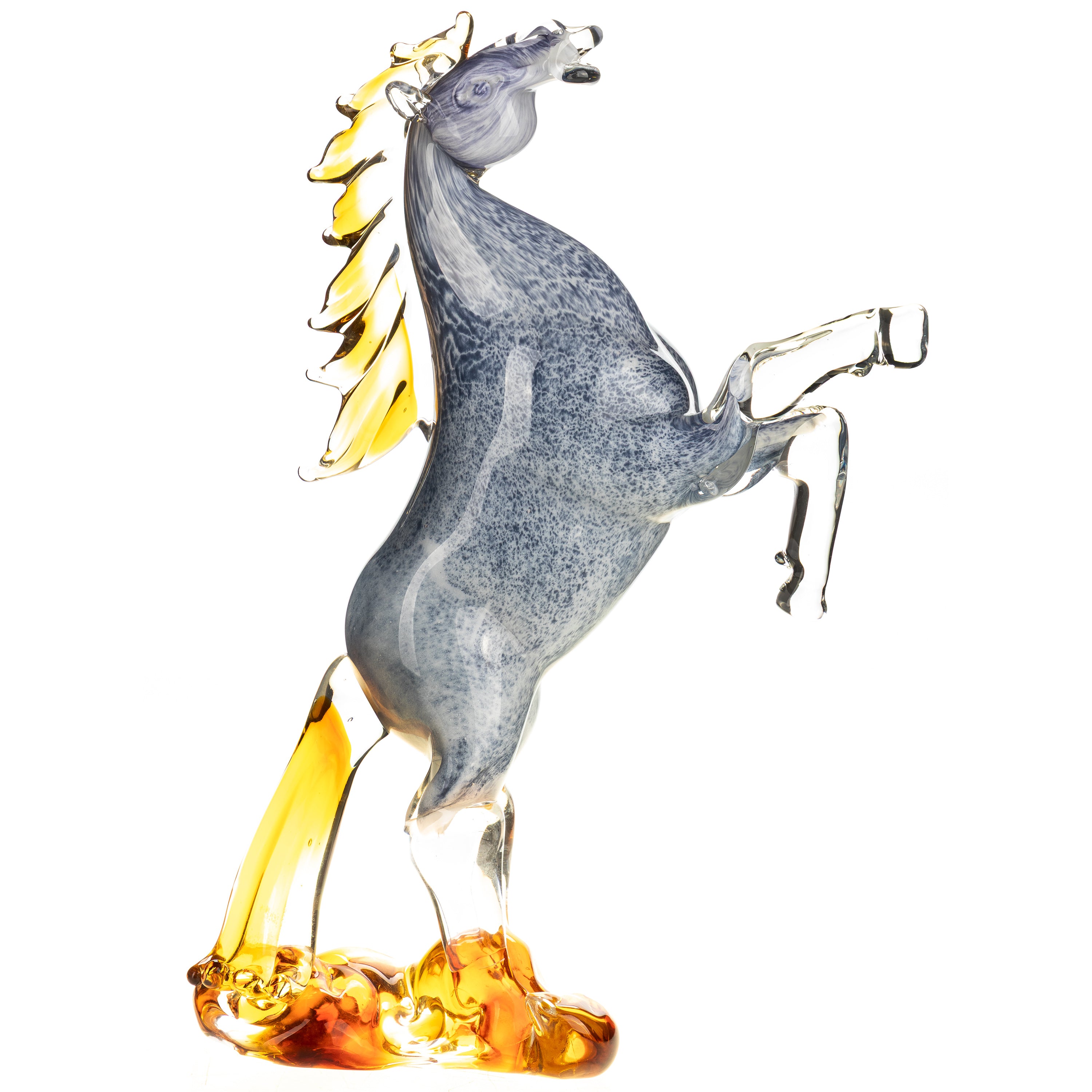 Murano Style Glass Horse Sculpture