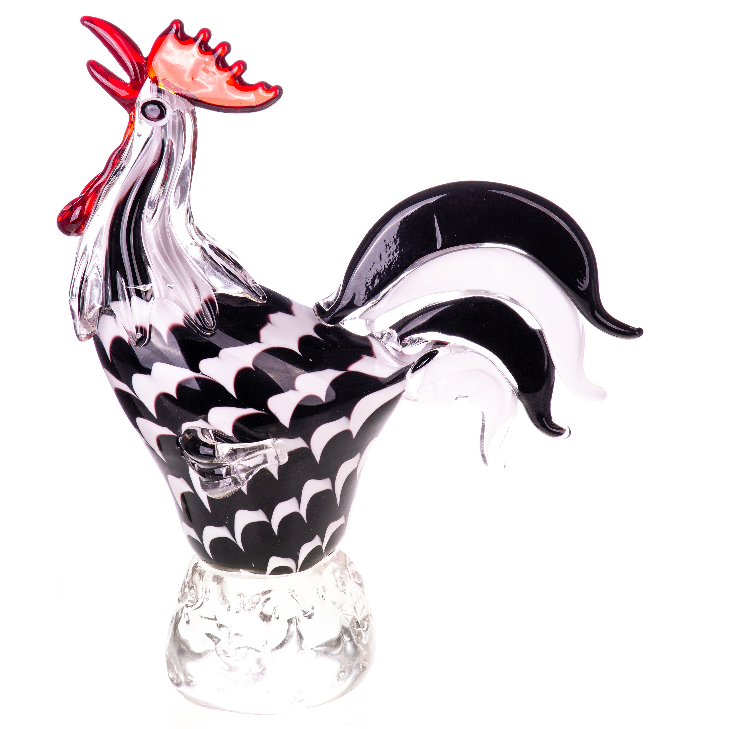 Murano Style Glass Rooster Figurine