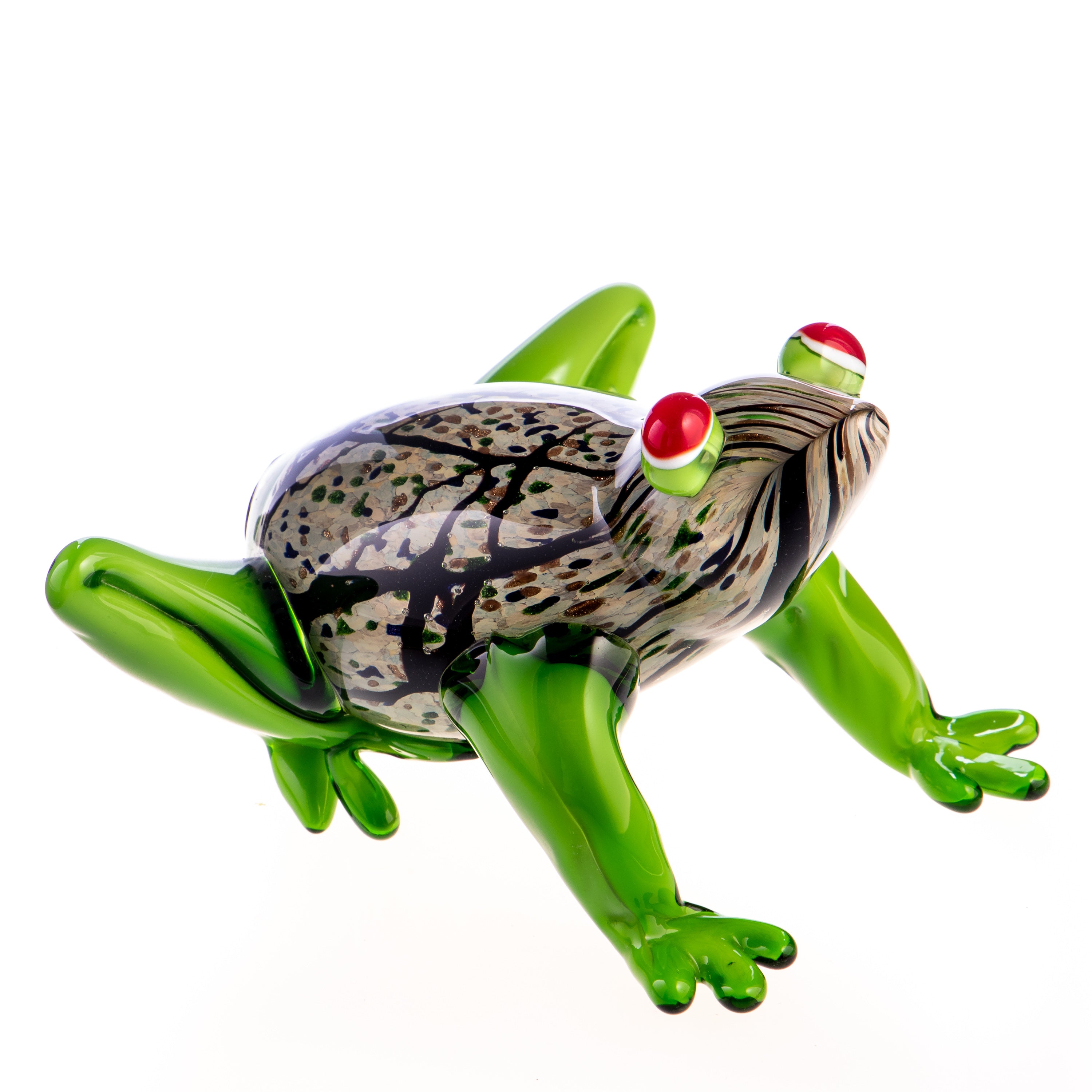 Murano Style Glass Frog Figurine