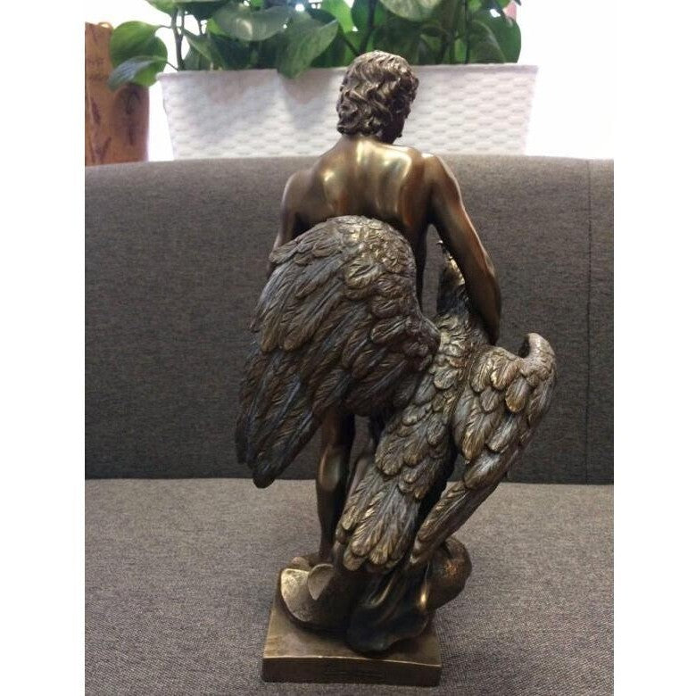Ganymede Statue Figurine with Zeus Eagle.Male Statue, Mythology & Deit
