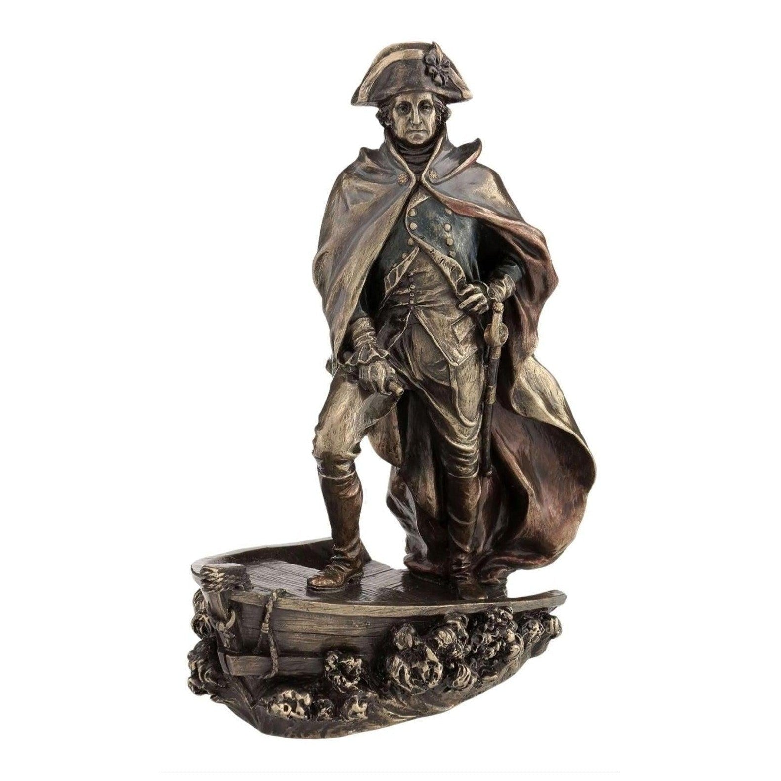 George Washington Figurine - Crosses The Delaware, Figurines & Statues