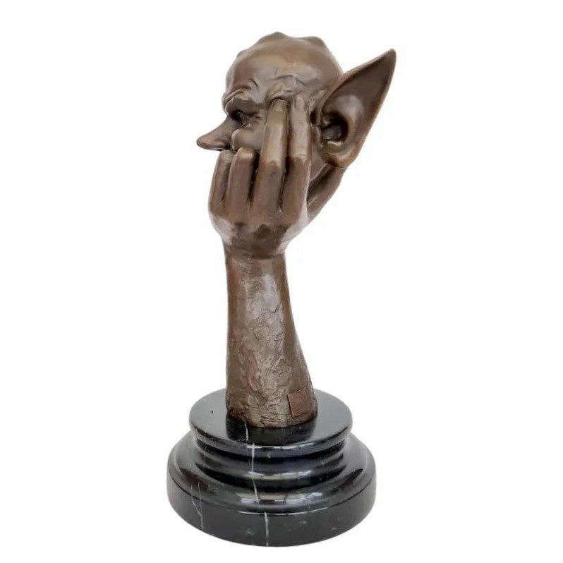 Goblin head resting on head | Mythology & Deity Sculptures