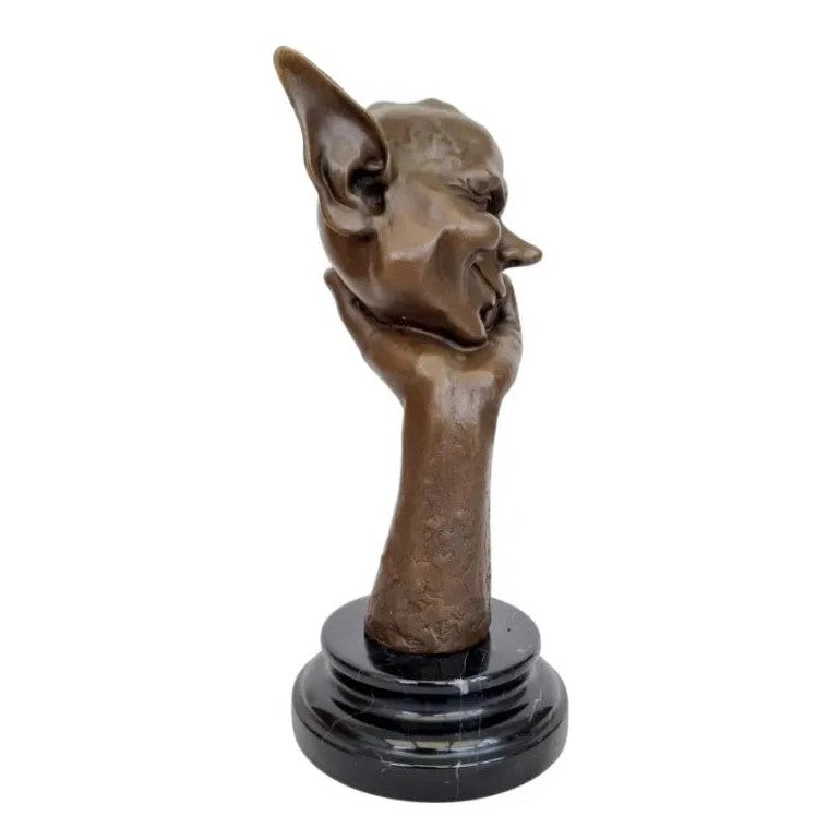 Goblin head resting on head | Mythology & Deity Sculptures