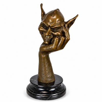 Goblin head resting on head | Mythology & Deity Sculptures