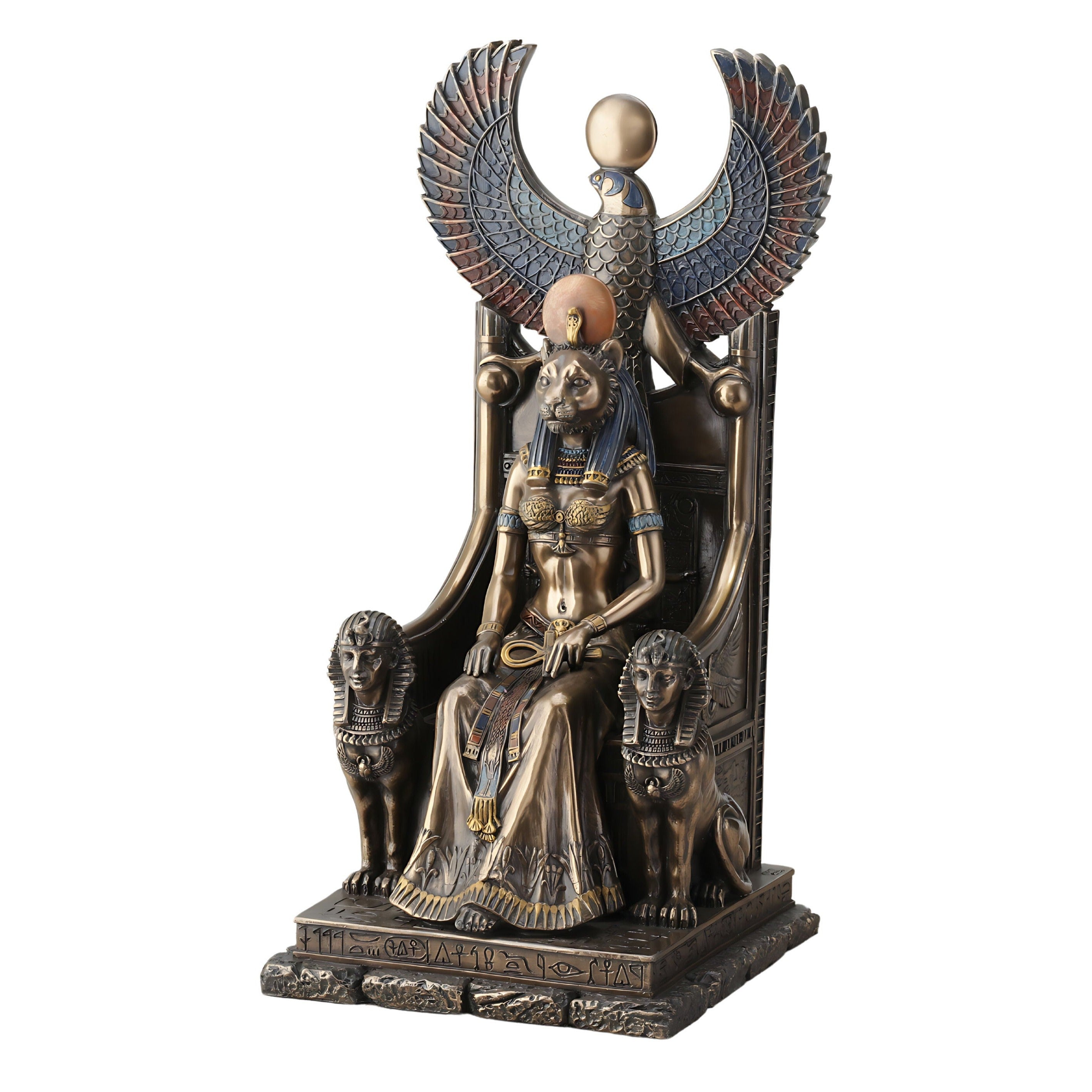 Goddess Sekhmet Sitting in Throne | Mythology & Deity Sculptures