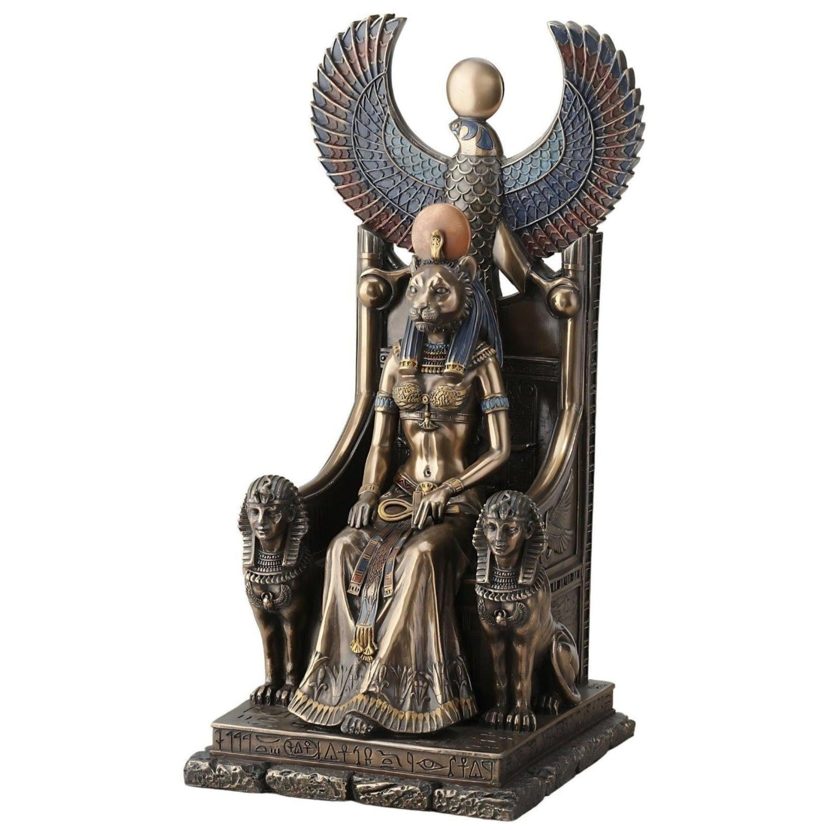 Goddess Sekhmet Sitting in Throne | Mythology & Deity Sculptures